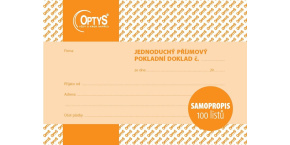 Jednoduchý příjmový pokladní doklad NCR OP302