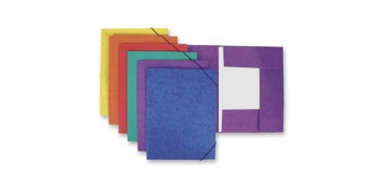 Mapa odkládací 3klopá s gumou prešpanová fialová 1ks desky s gumou