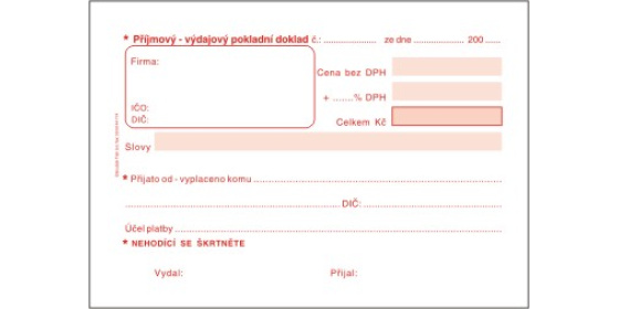 Univerzální pokladní doklad samopropisovací PT060