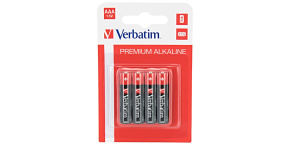  Verbatim baterie alkalická, AAA (LR03), AAA, 1.5V, blistr, 4-pack, 49920