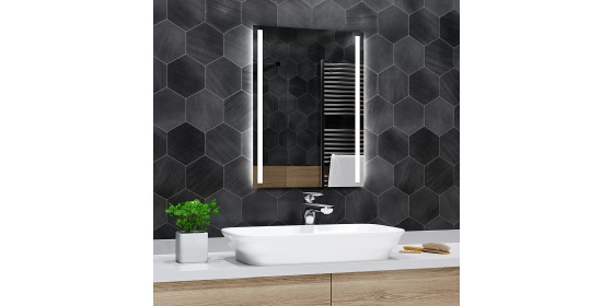 Atypické zrcadlo PARIS s LED podsvícením 57 x 85,8cm