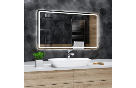 Koupelnové zrcadlo s LED podsvětlením 140x90 cm MADRID