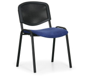 Konfereční židle čalouněná Viva Mesh modrá, černý kov, židle konferenční