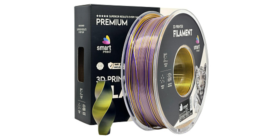 Smart Print Filament SILK PLA TRI COLOR black gold purple 1.75mm 1kg