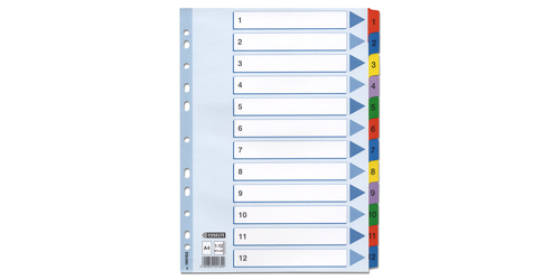 Rozlišovač 1-12 karton MYLAR color 