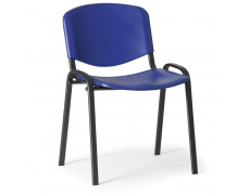 Konfereční židle plastová ISO modrá,černý kov, židle konferenční