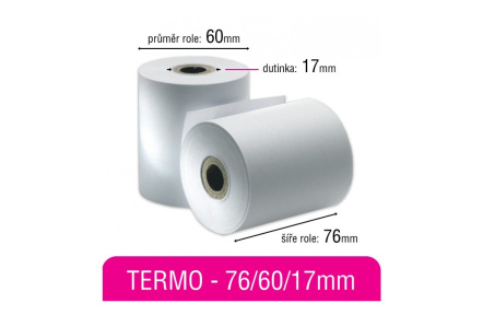Pokladní kotouček TERMO 76/60/17mm