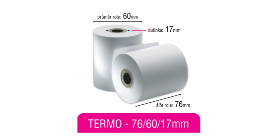 Pokladní kotouček TERMO 76/60/17mm