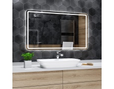 Koupelnové zrcadlo s LED podsvětlením 60x40 cm MADRID