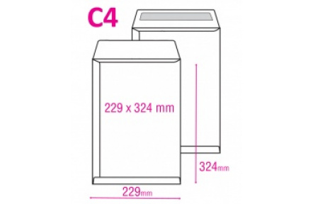 Poštovní taška C4 samolepící 25ks