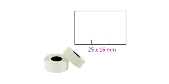 Cenové etikety 25x16mm CONTACT bílé