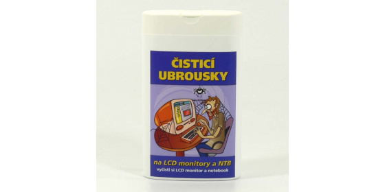 Čisticí trhací ubrousky, na LCD, notebooky, dóza, 50ks, Čistík