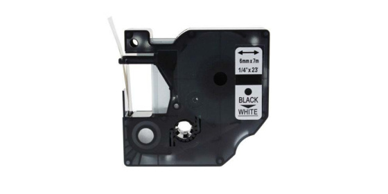 DYMO páska D1 43613 6mm x 7m černo/bílá kompatibilní páska