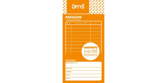 Paragon obchodní NCR číslovaný 250listů OP1089