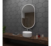 Koupelnové zrcadlo s LED podsvětlením 80x110 cm HAMBURG