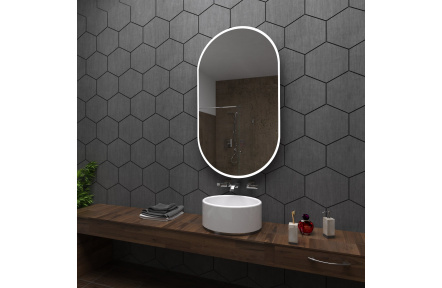 Koupelnové zrcadlo s LED podsvětlením 80x110 cm HAMBURG