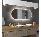 Koupelnové zrcadlo s LED podsvětlením 110x60 cm HAMBURG