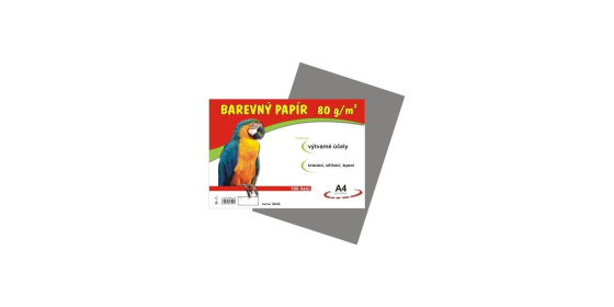 Barevné papíry A4 80g 100ls šedé