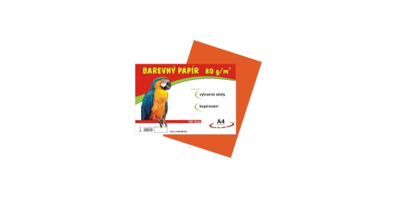 Barevné papíry A4 80g 100ls oranžové