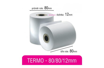 Pokladní kotouček TERMO 80/80/12mm