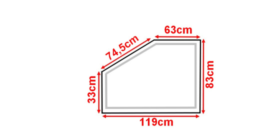 Koupelnové zrcadlo s LED osvětlením 119x83 cm ATLANTA ATYPICKÉ