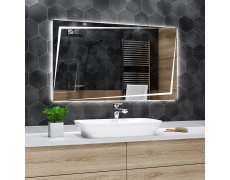 Koupelnové zrcadlo s LED podsvětlením 70x55 cm BERLIN