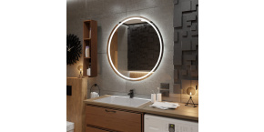 Koupelnové zrcadlo kulaté Ø 130 cm LONDON 