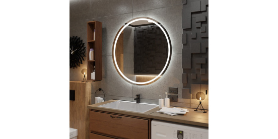 Koupelnové zrcadlo kulaté Ø 130 cm LONDON 