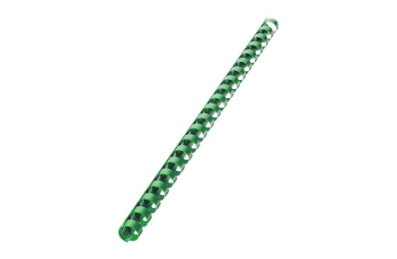 Plastový hřbet vazací pr.12mm 100ks zelená pro plastovou vazbu , kroužková vazba