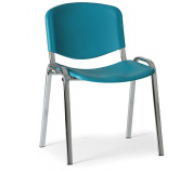 Konfereční židle plastová ISO zelená, chromovaný kov židle konferenční