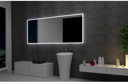 Koupelnové zrcadlo s LED podsvícením 83x70cm BOSTON 