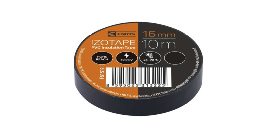 PÁSKA elektro 15mm 10m černá , elektroizolační páska