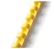 Plastový hřbet vazací pr.19mm 100ks žlutá pro plastovou vazbu , kroužková vazba