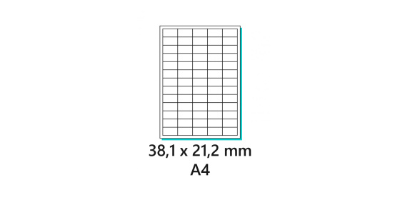 Etikety samolepící 38x21,2mm 100archů