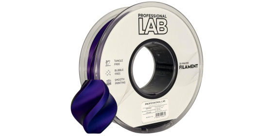 Profesional Lab Filament SILK PLA TRI COLOR blue purple black 1.75mm 1kg