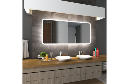 Koupelnové zrcadlo s LED podsvícením 75x75 cm OSAKA