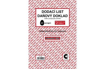 Dodací list daňový doklad A5 samopropisovací PT140