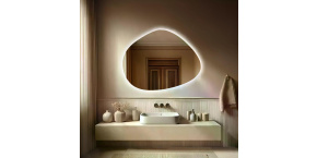 Koupelnové zrcadlo BAKU nepravidelné tvary 80x62cm