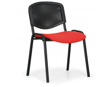Konfereční židle čalouněná Viva Mesh červená, černý kov, židle konferenční