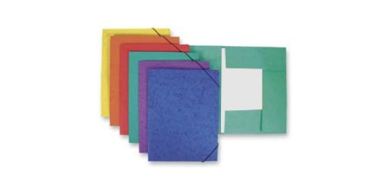 Mapa odkládací 3klopá s gumou prešpanová zelená 1ks desky s gumou