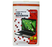 Čistící prostředky trhací ubrousky, na LCD, notebooky, dóza, 50ks, L