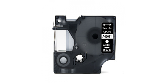 DYMO páska D1 45021 12mm x 7m bílo/černá kompatibilní