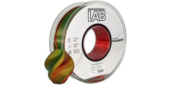 Professional LAB Filament SILK PLA TRI COLOR red yellow green 1.75mm 1kg
