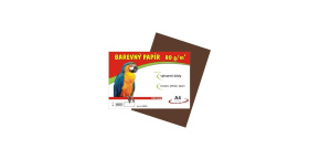 Barevné papíry A4 80g 100ls hnědé