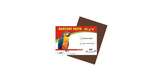 Barevné papíry A4 80g 100ls hnědé