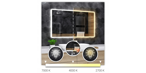 LED CCT + dotykový vypínač 3 v 1 DUAL LED zrcadlu