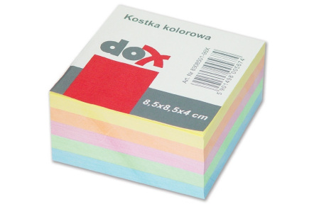 Kostka papírová volné listy 8,5x8,4cm ,náhradní listy 8,5 x 8,5 x 4 cm barevné