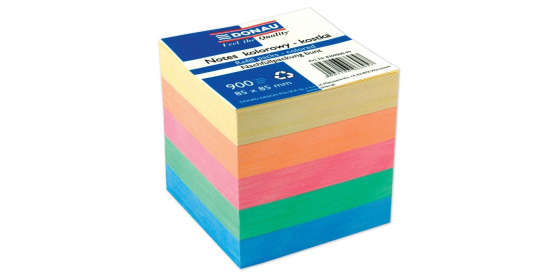 Kostka papírová lepená barevná, náhradní listy DONAU, 900listů