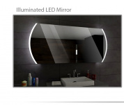 Koupelnové zrcadlo s LED podsvětlením 100x60 cm BALTIMORE