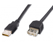 Prodlužovací kabel USB 2.0 , A-A, 1m černá